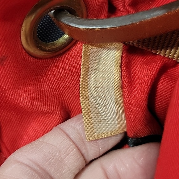 Dooney & Bourke Navy Blue Nylon Domed Satchel, Brown Leather Braided Handles - Picture 12 of 16